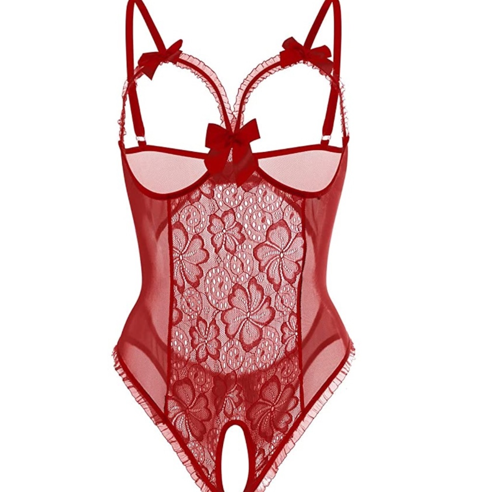 Wine Red Sexy One-Piece Lingerie Bodysuit